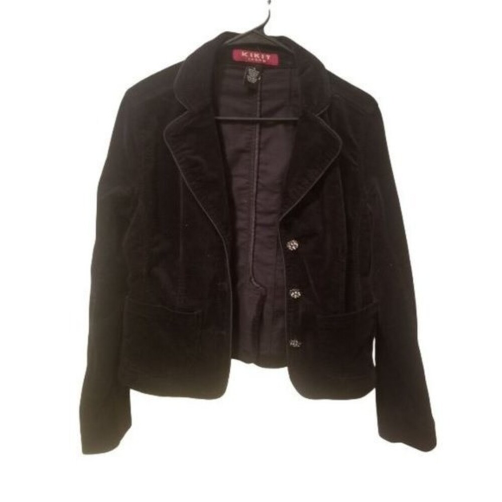 Kikit Jeans black button front jacket sz S